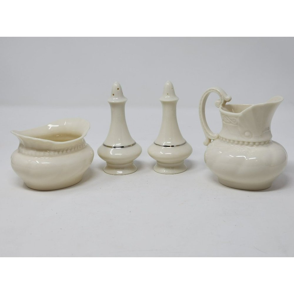 Vintage Lenox Sugar & Creamer Bowls With Regency Salt & Pepper‎ Shakers